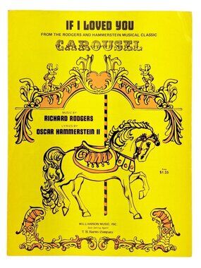 Vintage If I Loved You Sheet Music Carousel Rodgers Hammerstein 1945 Musical